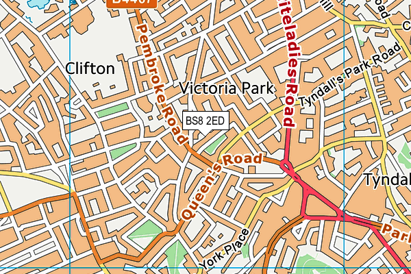 BS8 2ED map - OS VectorMap District (Ordnance Survey)