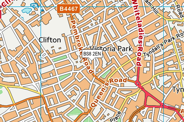 BS8 2EN map - OS VectorMap District (Ordnance Survey)