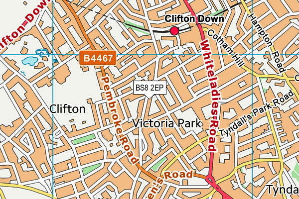 BS8 2EP map - OS VectorMap District (Ordnance Survey)