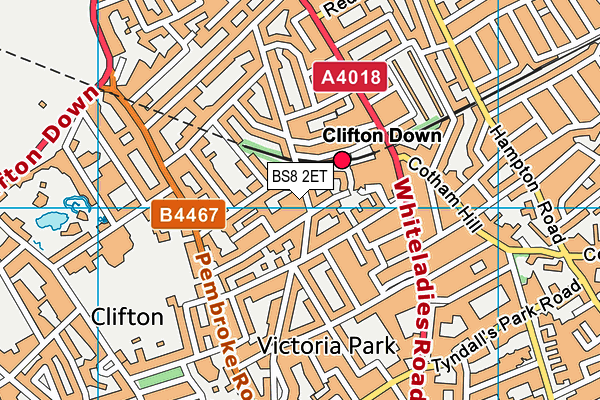 BS8 2ET map - OS VectorMap District (Ordnance Survey)