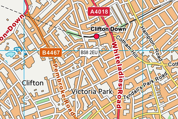 BS8 2EU map - OS VectorMap District (Ordnance Survey)