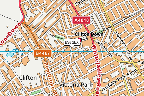 BS8 2EX map - OS VectorMap District (Ordnance Survey)