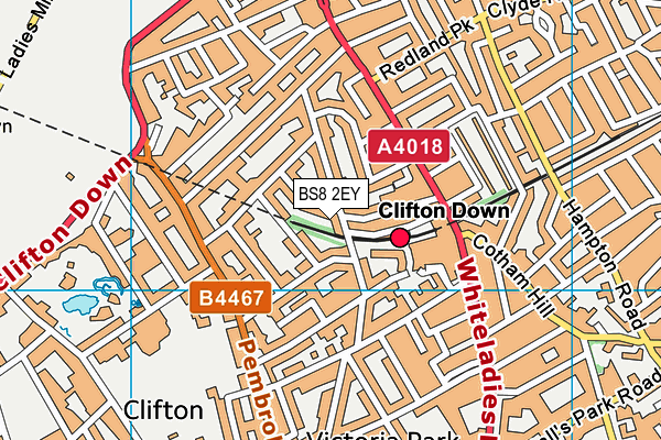 BS8 2EY map - OS VectorMap District (Ordnance Survey)