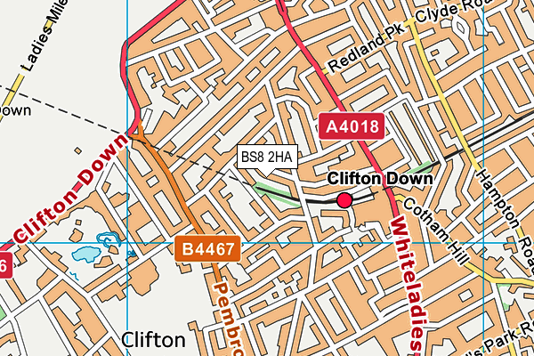 Map of 4 OSBORNE ROAD, BRISTOL 8 LIMITED at district scale