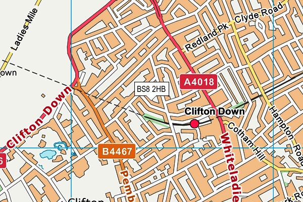 BS8 2HB map - OS VectorMap District (Ordnance Survey)