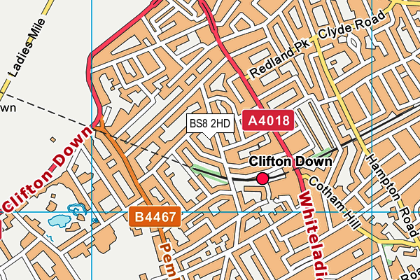 BS8 2HD map - OS VectorMap District (Ordnance Survey)