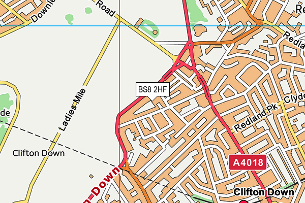 BS8 2HF map - OS VectorMap District (Ordnance Survey)