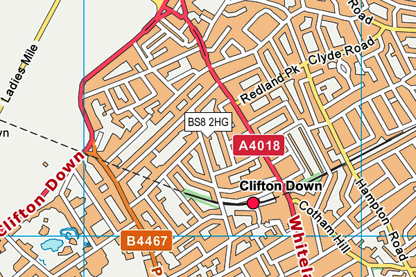 BS8 2HG map - OS VectorMap District (Ordnance Survey)