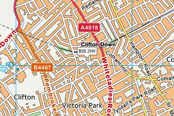 BS8 2HH map - OS VectorMap District (Ordnance Survey)