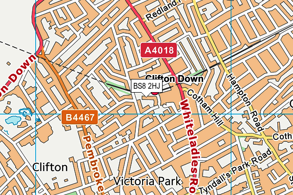 BS8 2HJ map - OS VectorMap District (Ordnance Survey)