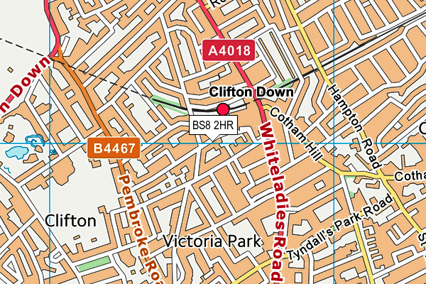 BS8 2HR map - OS VectorMap District (Ordnance Survey)