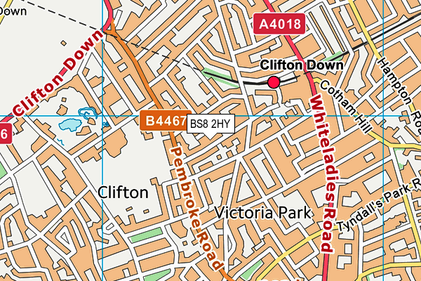 BS8 2HY map - OS VectorMap District (Ordnance Survey)