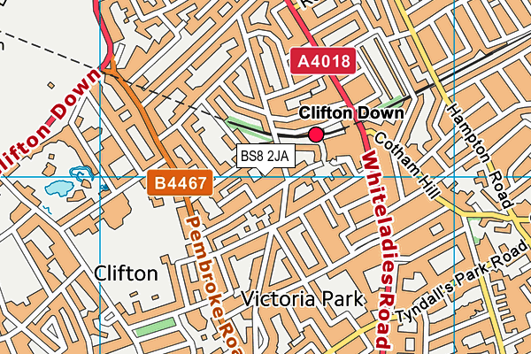 BS8 2JA map - OS VectorMap District (Ordnance Survey)