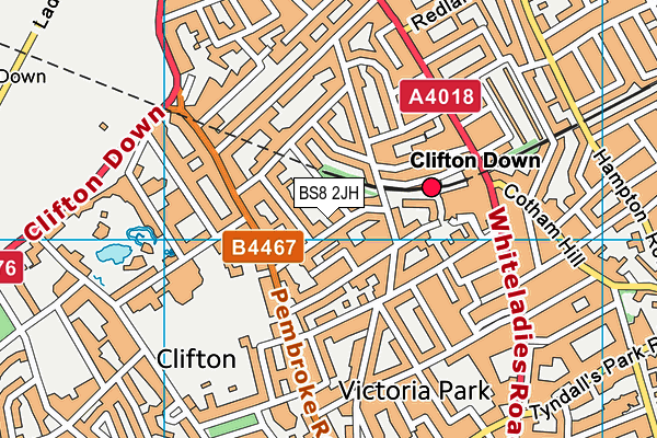 BS8 2JH map - OS VectorMap District (Ordnance Survey)