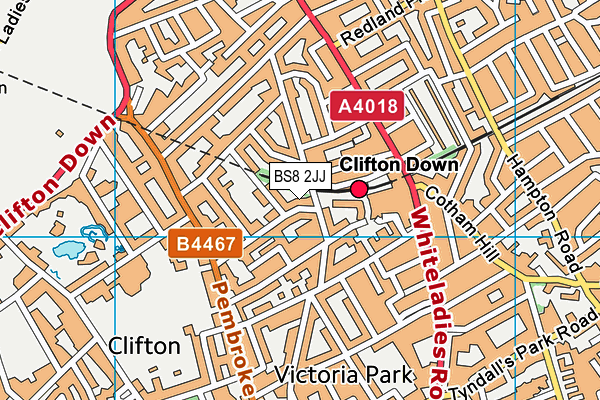 BS8 2JJ map - OS VectorMap District (Ordnance Survey)