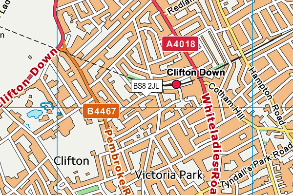 BS8 2JL map - OS VectorMap District (Ordnance Survey)