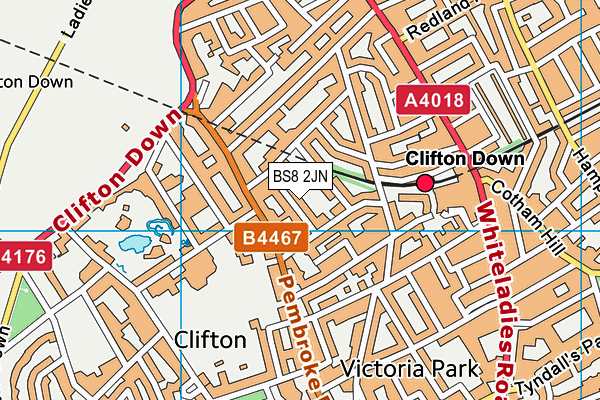 BS8 2JN map - OS VectorMap District (Ordnance Survey)