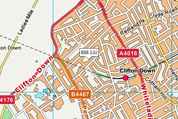 BS8 2JU map - OS VectorMap District (Ordnance Survey)