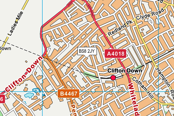 BS8 2JY map - OS VectorMap District (Ordnance Survey)