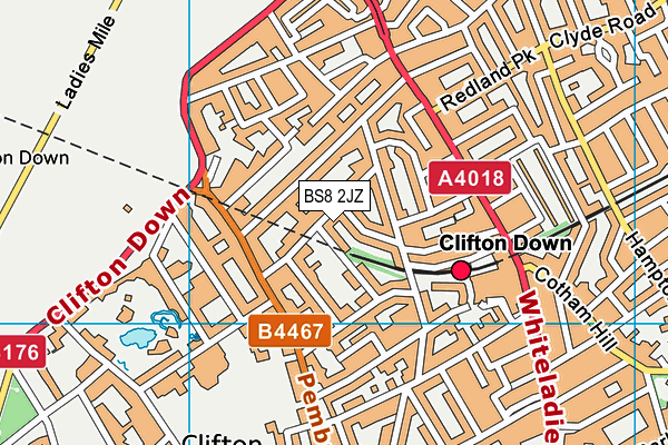 BS8 2JZ map - OS VectorMap District (Ordnance Survey)