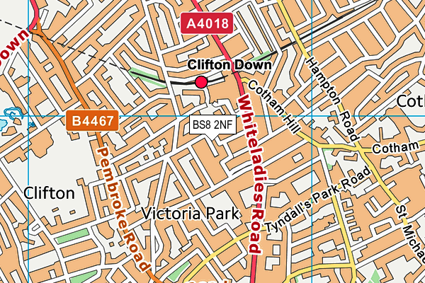 BS8 2NF map - OS VectorMap District (Ordnance Survey)