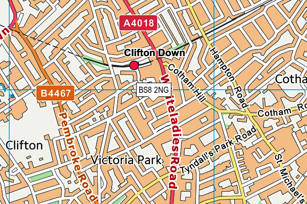 BS8 2NG map - OS VectorMap District (Ordnance Survey)