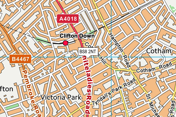 BS8 2NT map - OS VectorMap District (Ordnance Survey)