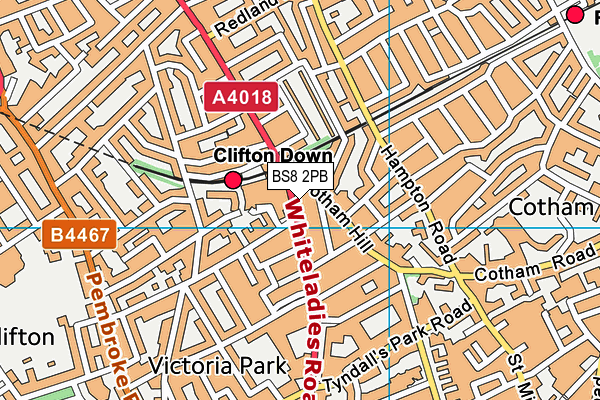 BS8 2PB map - OS VectorMap District (Ordnance Survey)