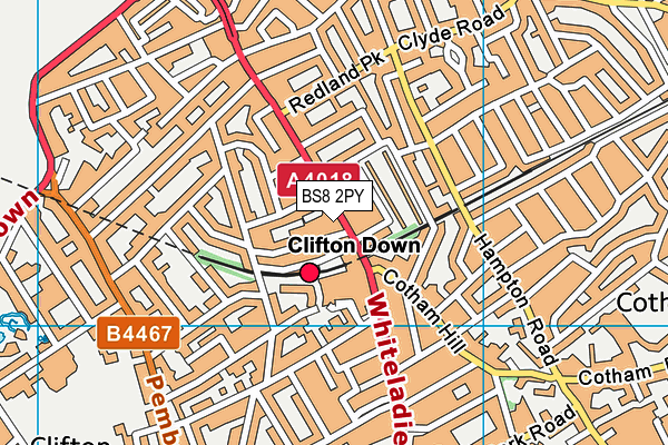 BS8 2PY map - OS VectorMap District (Ordnance Survey)