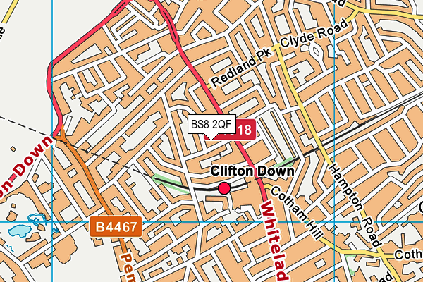 BS8 2QF map - OS VectorMap District (Ordnance Survey)