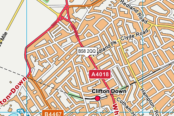 BS8 2QQ map - OS VectorMap District (Ordnance Survey)