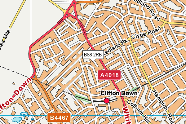 BS8 2RB map - OS VectorMap District (Ordnance Survey)