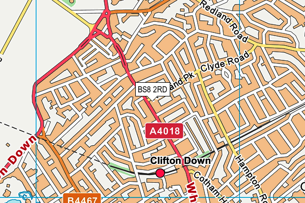 BS8 2RD map - OS VectorMap District (Ordnance Survey)