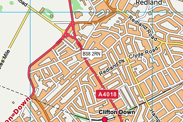 BS8 2RN map - OS VectorMap District (Ordnance Survey)