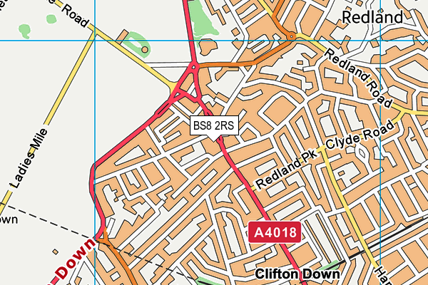 BS8 2RS map - OS VectorMap District (Ordnance Survey)