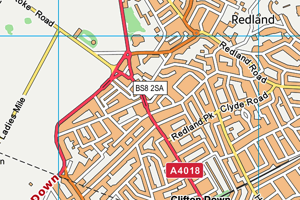 BS8 2SA map - OS VectorMap District (Ordnance Survey)