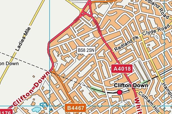 BS8 2SN map - OS VectorMap District (Ordnance Survey)