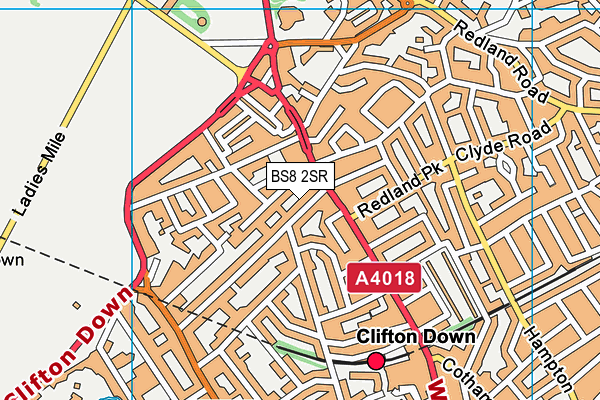 BS8 2SR map - OS VectorMap District (Ordnance Survey)