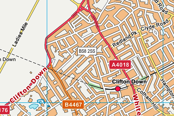 BS8 2SS map - OS VectorMap District (Ordnance Survey)