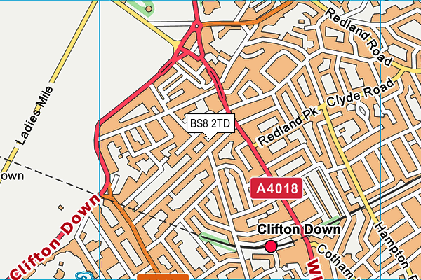 BS8 2TD map - OS VectorMap District (Ordnance Survey)