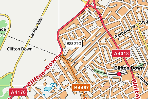 BS8 2TG map - OS VectorMap District (Ordnance Survey)