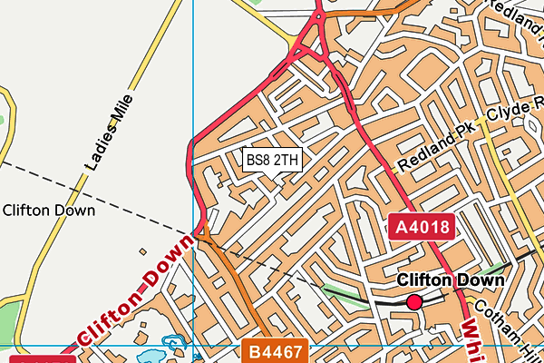 BS8 2TH map - OS VectorMap District (Ordnance Survey)