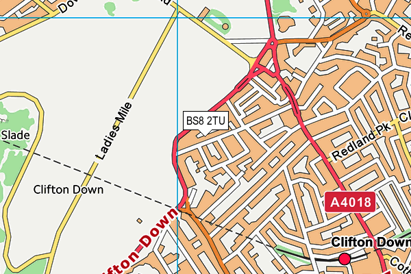 BS8 2TU map - OS VectorMap District (Ordnance Survey)