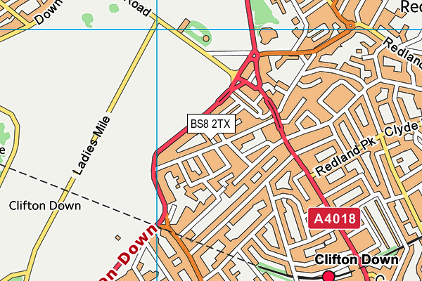 BS8 2TX map - OS VectorMap District (Ordnance Survey)