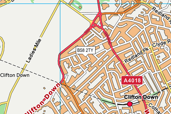 BS8 2TY map - OS VectorMap District (Ordnance Survey)