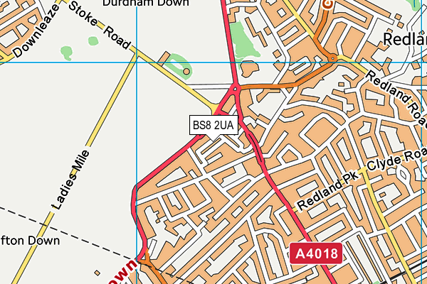 BS8 2UA map - OS VectorMap District (Ordnance Survey)