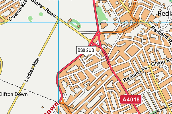 BS8 2UB map - OS VectorMap District (Ordnance Survey)