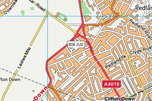BS8 2UD map - OS VectorMap District (Ordnance Survey)