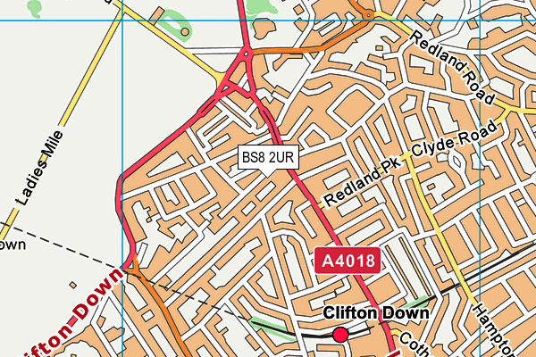 BS8 2UR map - OS VectorMap District (Ordnance Survey)