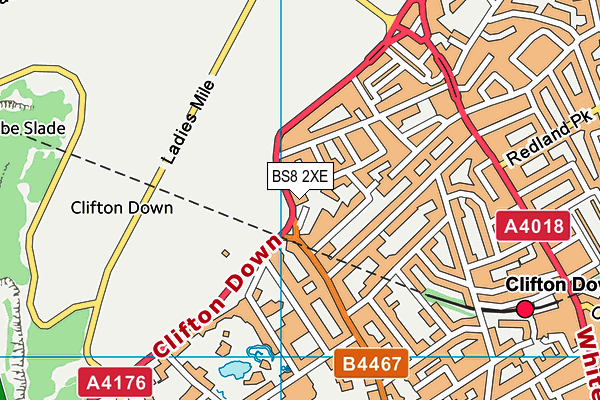 BS8 2XE map - OS VectorMap District (Ordnance Survey)